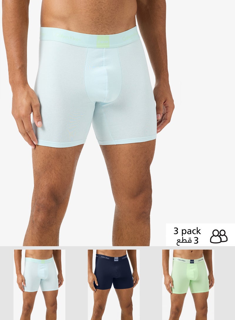 CALVIN KLEIN 3 Pack Boxer Briefs - Icon Logo Graphic - Image 5